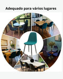 Capa de Cadeira Jacquard à Prova d'Água Curta e Ajustável para Sala de Jantar ou Festa