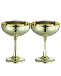 Conjunto 2 Copos Coupe Aço Inox Taças Coquetel Duráveis
