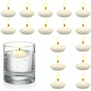 Discos de Velas Flutuantes Brancas para Decoração