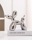 Escultura de Cachorro Balão em Cerâmica Decoração Moderna para Sala e Escritório