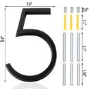 Números identificadores para residências grandes, efeito 3d - LuxuriousLabels