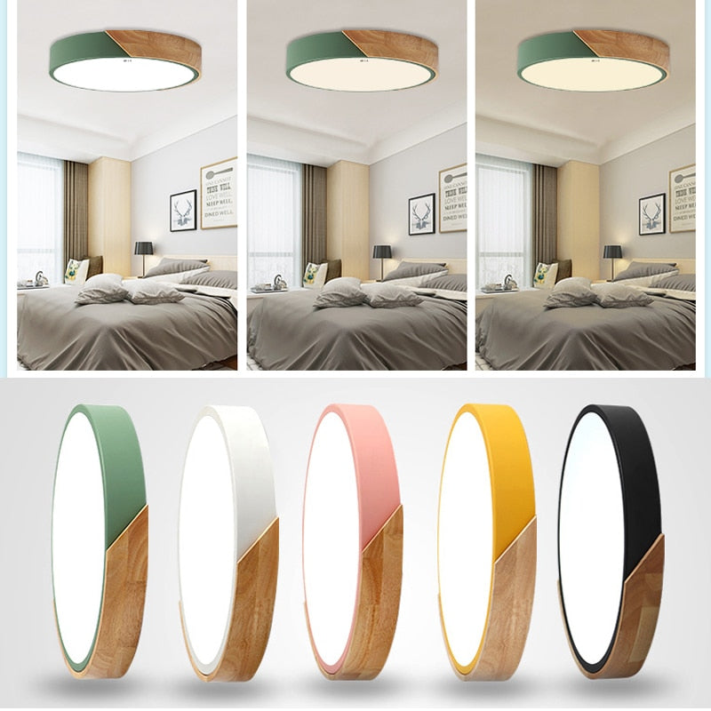 Luminária de teto Decorativa Redonda LED com controle remoto
