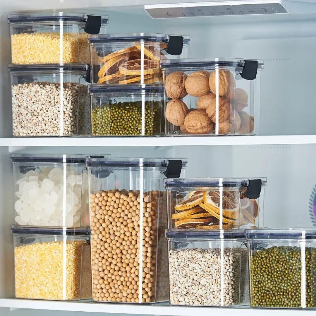 Pote de Armazenamento de Alimentos com Vedação à Prova de Umidade