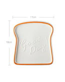 Prato de Cerâmica em Formato de Pão Ideal para Café da Manhã e Sobremesas
