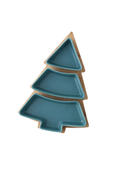 Prato de Sobremesa em Cerâmica Formato Árvore de Natal