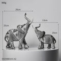 Kit de estatuetas modernas decorativas artesanais - Elefantes