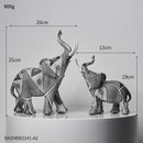 Kit de estatuetas modernas decorativas artesanais - Elefantes
