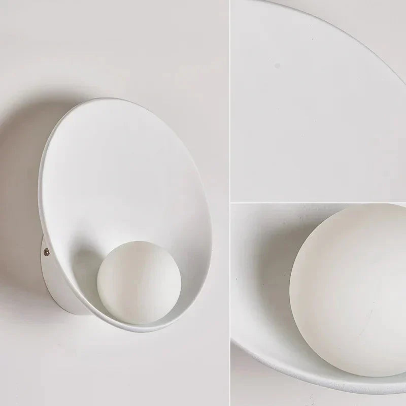 Luminária de Parede Estilo Chinês - Shell Branco, Preto ou Marrom