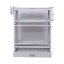 Rack Escorredor Organizador Duplo Com Gaveta