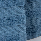 Jogo De Banho 5 Peças 100% Algodão 430g/M² Comfort Rosê/Jeans