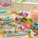 Kit de ovos plásticos recheados com brinquedos surpresa